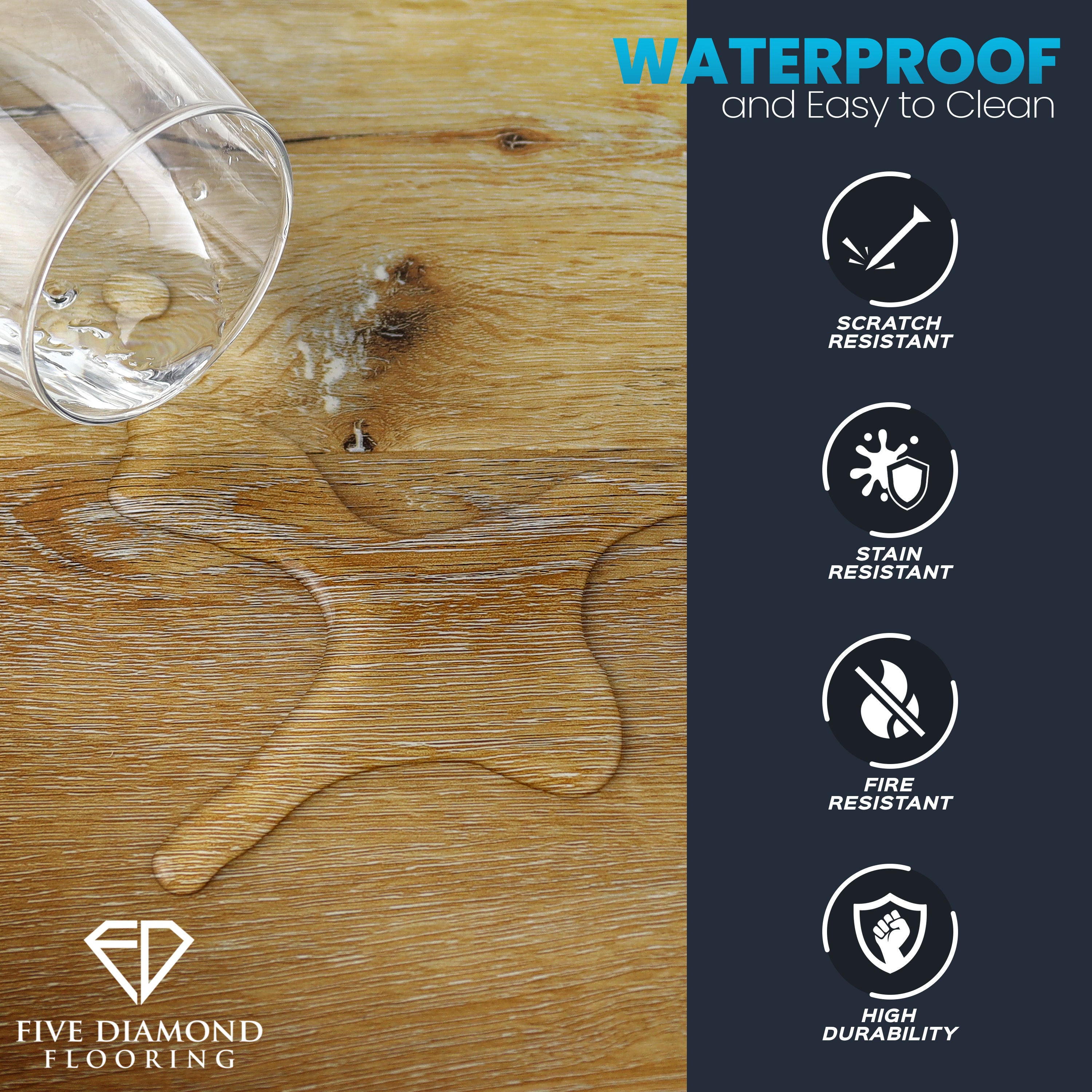 Five Diamond Peel & Stick Floor Planks: French Chateau