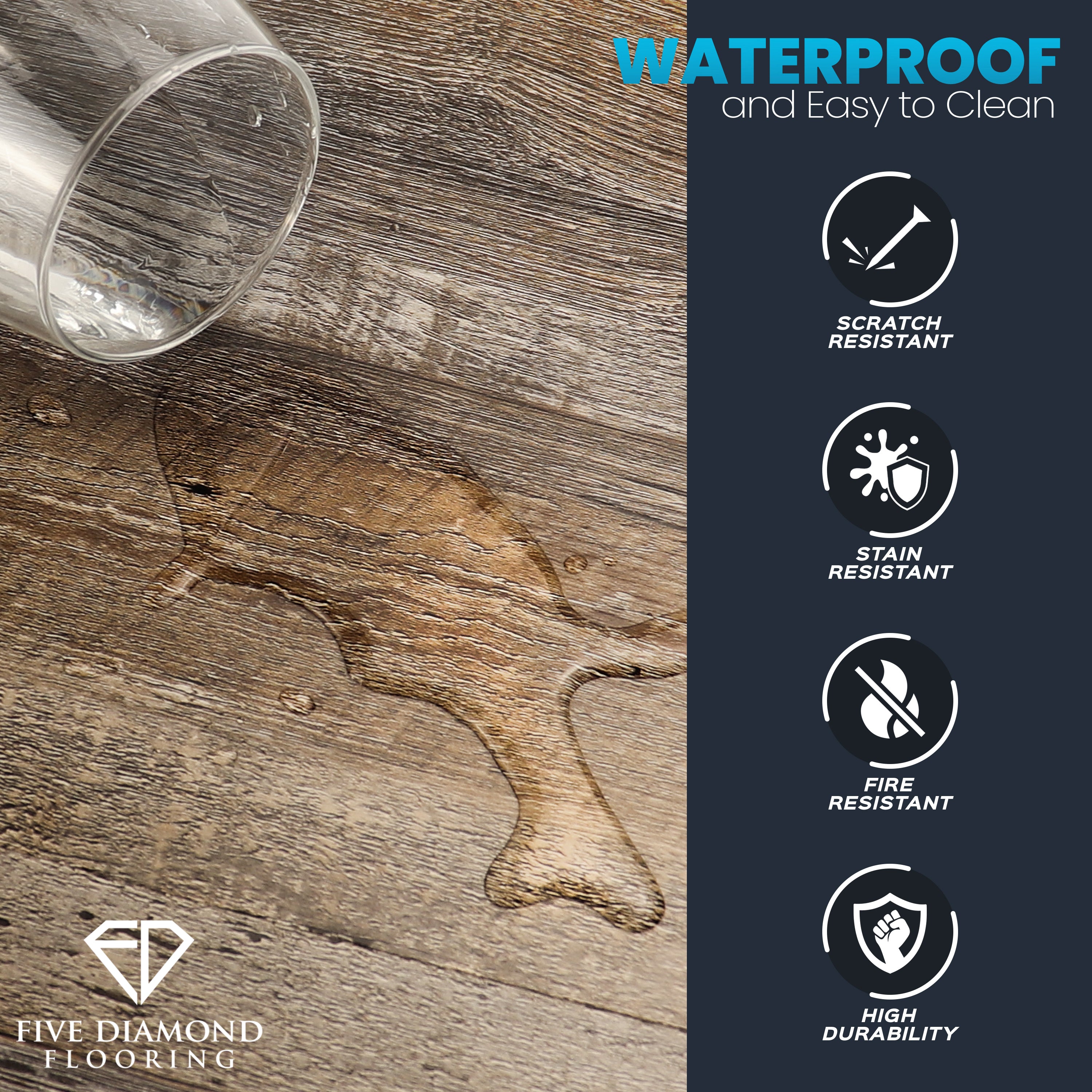 Five Diamond Peel & Stick Floor Planks: Rustic Reserve